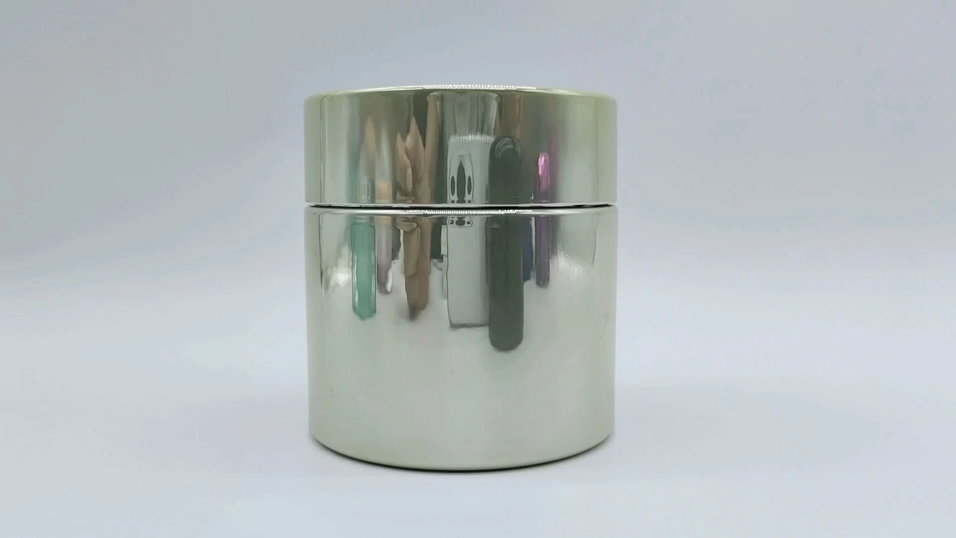 Envase de crema facial y de manos, redondo, personalizado, galvanizado, de 50 ml, para el cuidado de la piel, ideal para envases cosméticos. 1