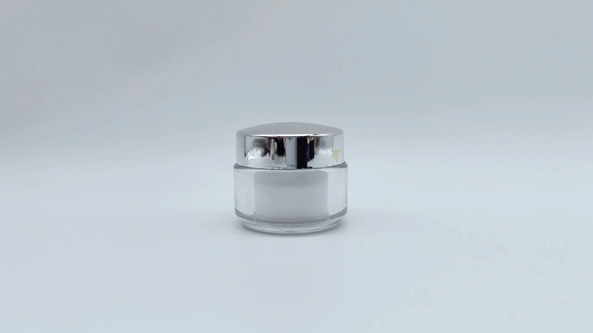 Envase de crema para el cuidado facial y de la piel de manos, de plástico PE-AS, transparente y plateado, de tamaño pequeño, de 10 ml, ideal para envases cosméticos. 1