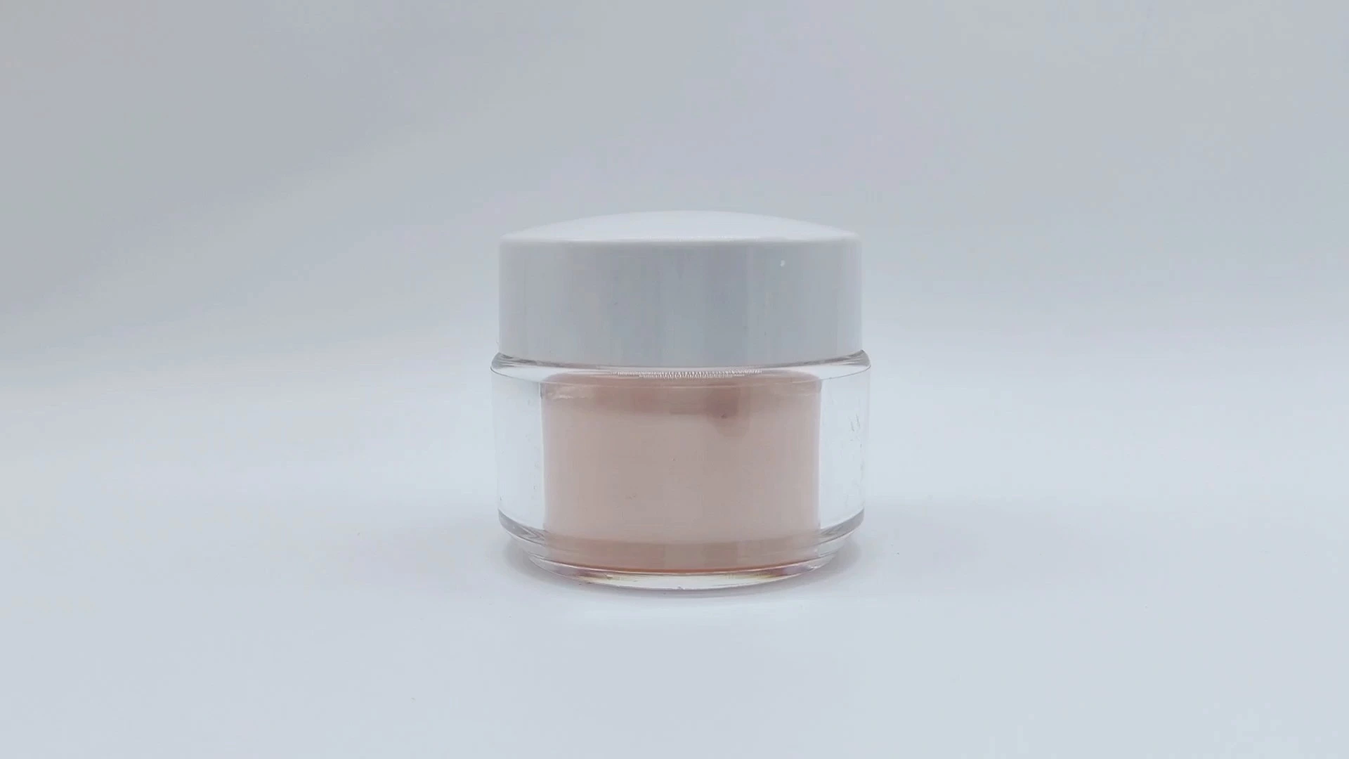 Envase de plástico PE-AS de 30 ml para crema facial, cuidado de la piel y manos, con tapa interior rosa y blanca, forma redonda clásica, muy popular. 1
