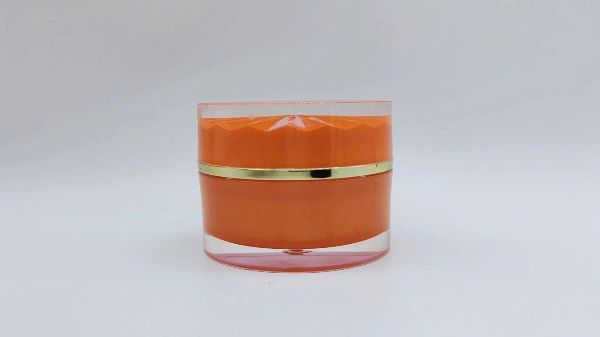 Tarros de embalaje cosmético de alta calidad, personalizados, de color naranja, de 50 ml para el cuidado facial y de la piel de las manos. 1