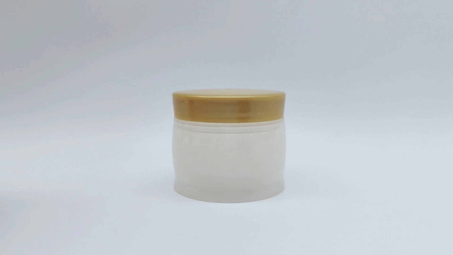 Envase de plástico PE para crema facial y cuidado de la piel, personalizado por el fabricante (OEM), redondo, blanco y marrón, de 35 ml, para envases cosméticos. 1
