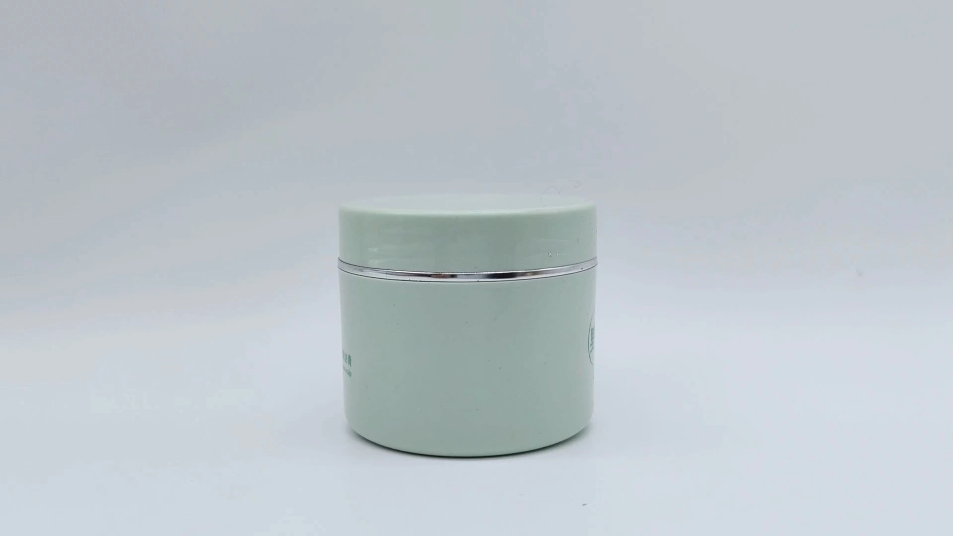 Pots d'emballage cosmétiques personnalisés en plastique PE de 60 ml, avec anneau brillant vert clair, pour crème de soin du visage et des mains 1