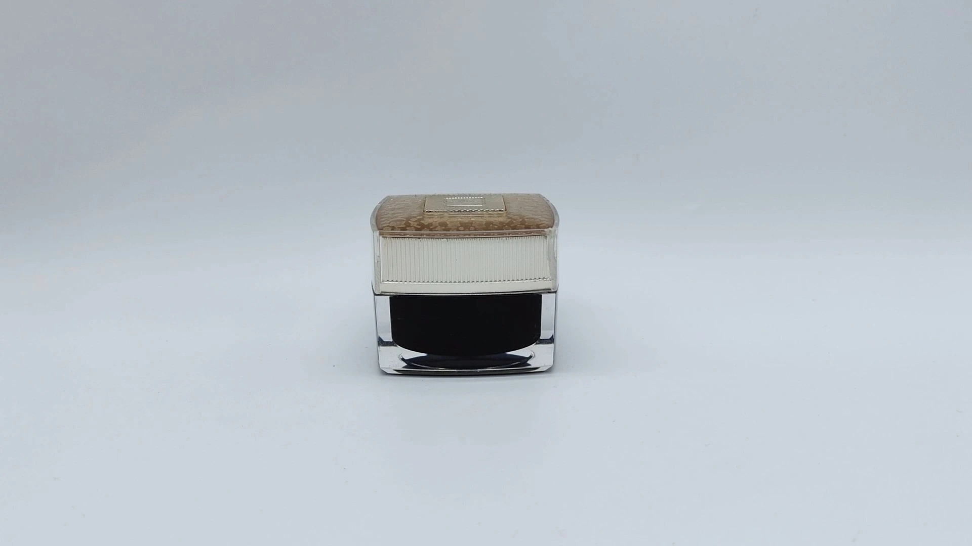 Pots d'emballage cosmétiques de luxe personnalisés en forme de cube, transparents et noirs, à double paroi, 30 ml, en plastique PE-AS, pour crèmes de soin du visage et des mains 1