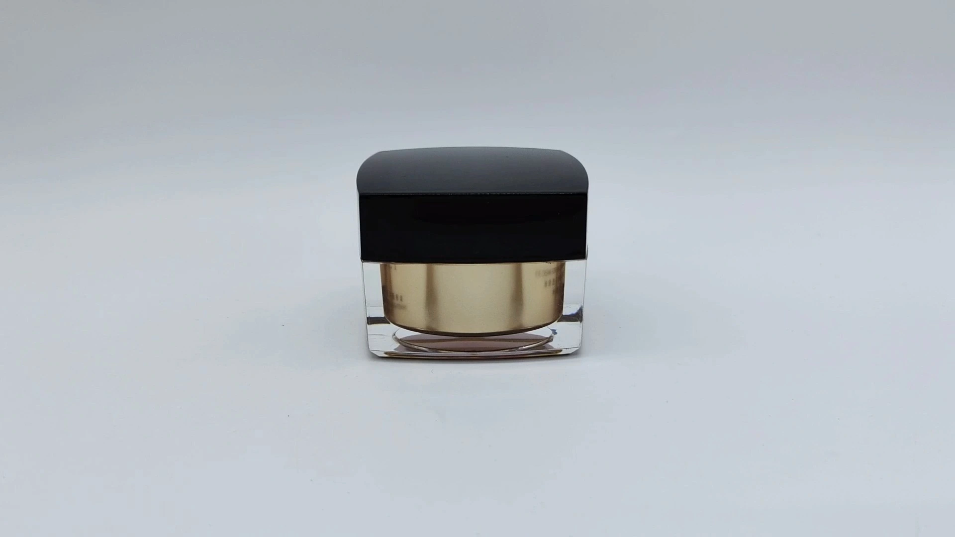 Envase de crema para el cuidado facial y de la piel de 30 ml, de plástico PE-AS, transparente, con interior dorado y doble pared, personalizado y de lujo. 1
