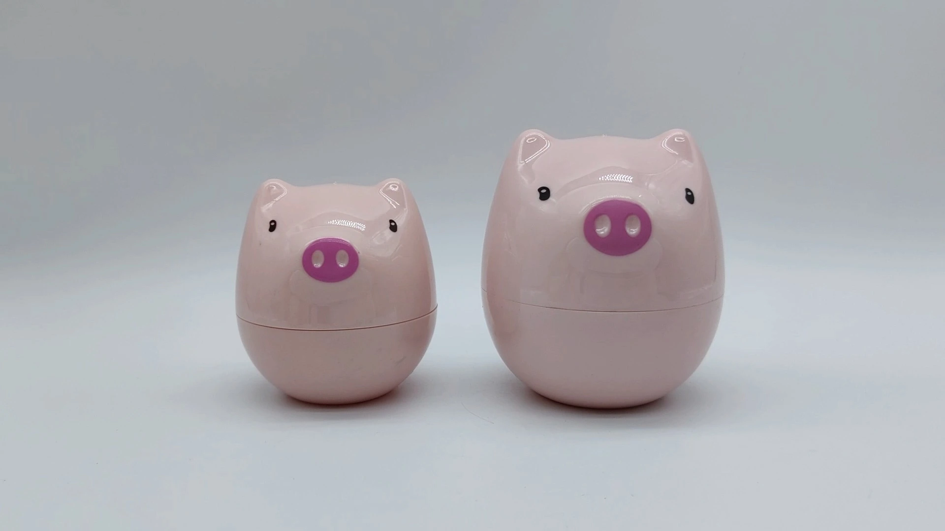 Envase de crema para el cuidado de la piel facial y de las manos, de plástico PE-AS, personalizado, con forma de cerdito, de 30 ml y 80 ml, con diseño infantil encantador, para envases cosméticos. 1