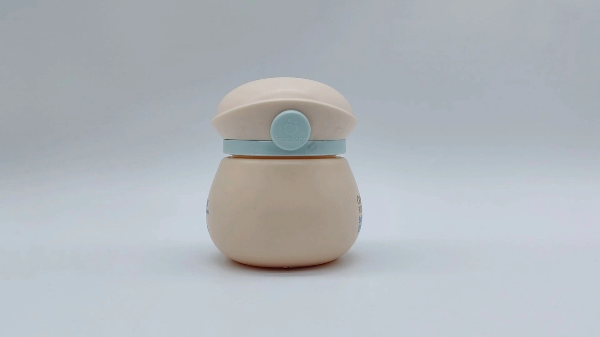 Envase de plástico PE de 50 ml para crema facial y cuidado de la piel, personalizado, con anillo rosa y azul, de doble pared, para cosméticos 1