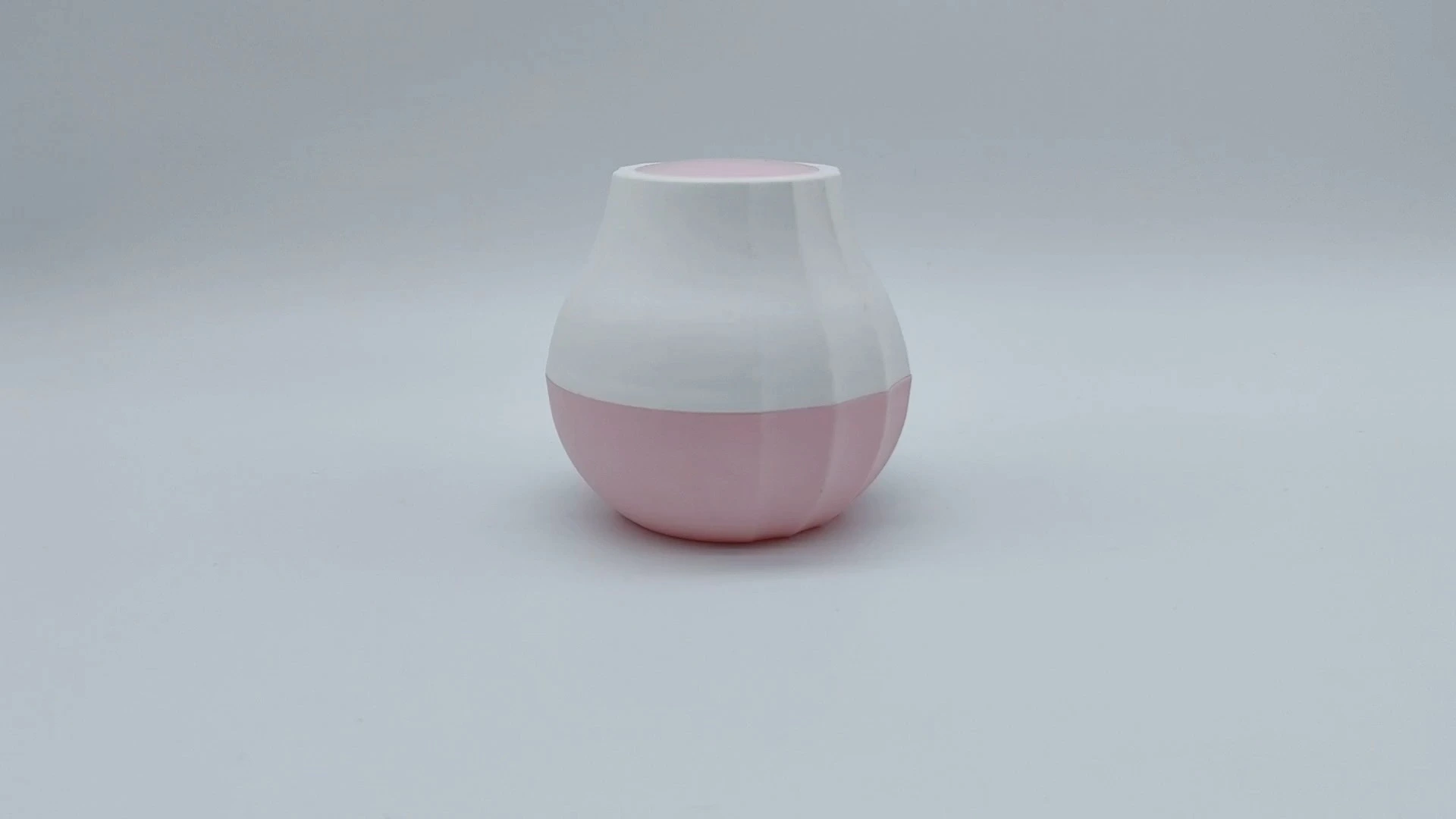 Elegante envase de plástico PE de 45 ml para crema facial y cuidado de la piel de manos, en rosa y blanco, para envases cosméticos. 1