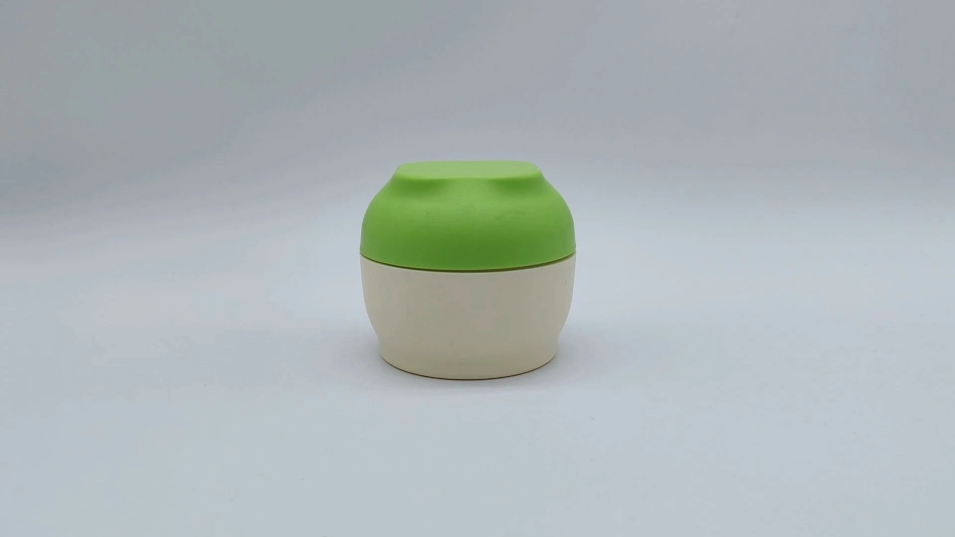 Envase de crema facial de plástico PE de 40 ml, de pared doble, combinado en verde y blanco, para el cuidado de la piel, ideal para envases cosméticos. 1