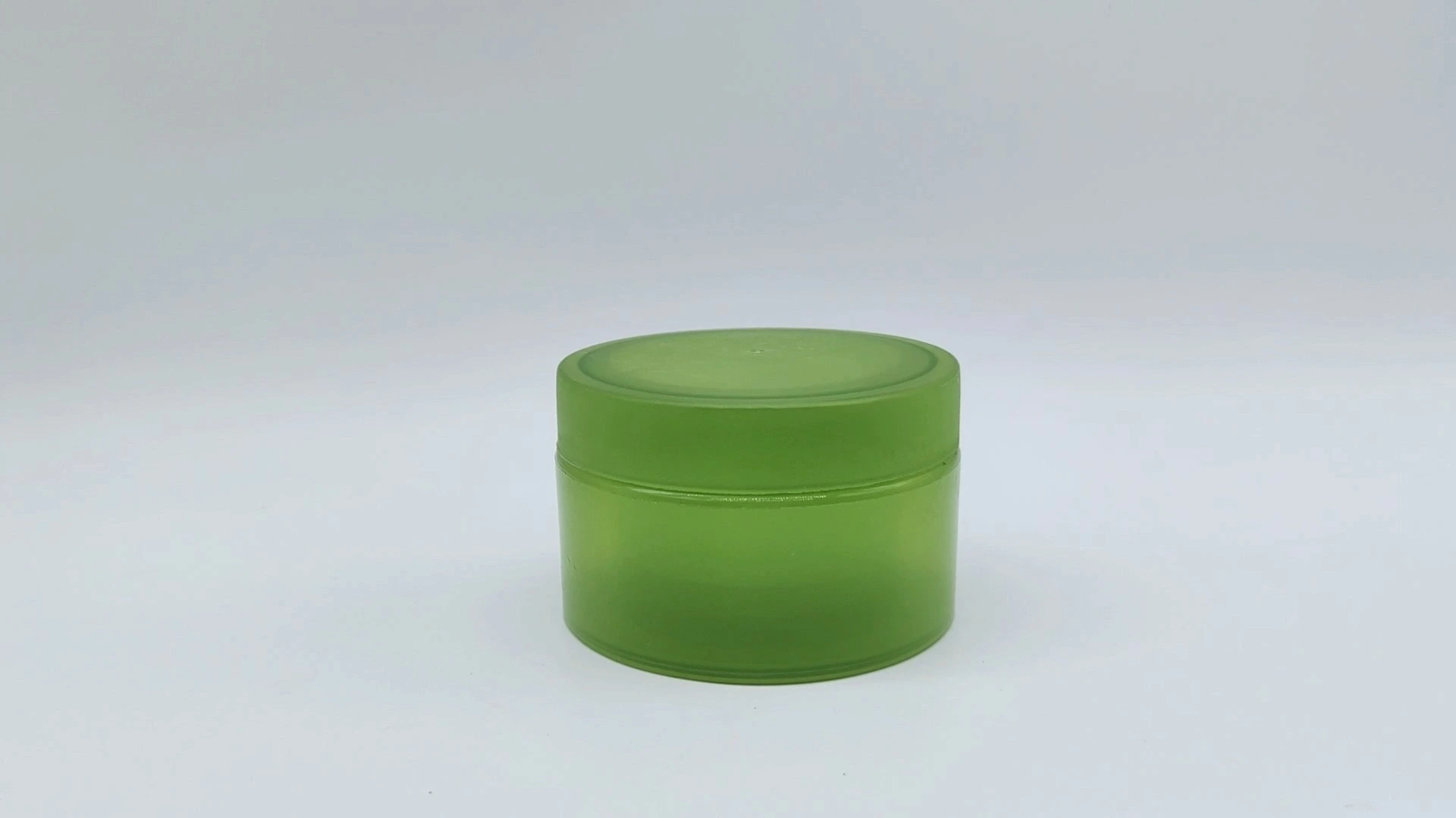 Envase de plástico PE para crema facial y de manos, clásico, redondo, de doble pared, verde, de 50 ml, muy popular y de gran venta. 1