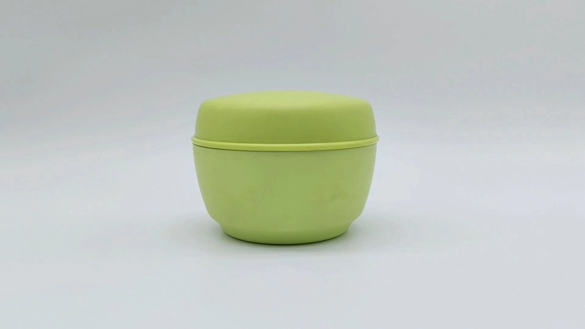 Frasco de plástico PE de 50 ml con forma de cuenco personalizable clásico, de gran venta y diseño de limón intenso, ideal para cremas faciales y de manos, envases cosméticos. 1