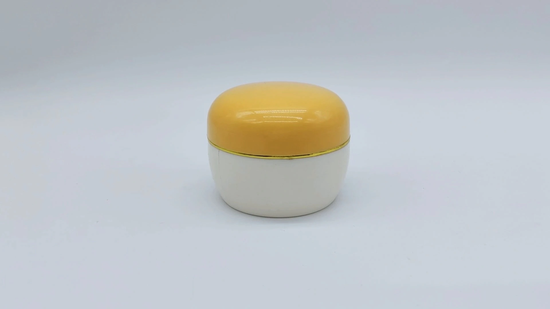 Frasco redondo blanco personalizable clásico de gran venta y tapa naranja de 35 ml de plástico PE para crema facial y cuidado de la piel, envases cosméticos. 1
