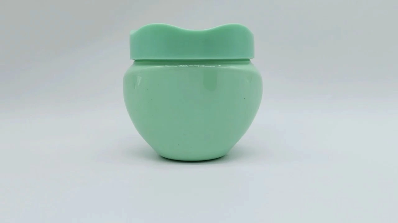 OEM Customized Pale Turquoise  Round Shaped 200ml Plastic-PE Facial Hand  Skin Care Cream Container  Cosmetic Packaging Jars 1