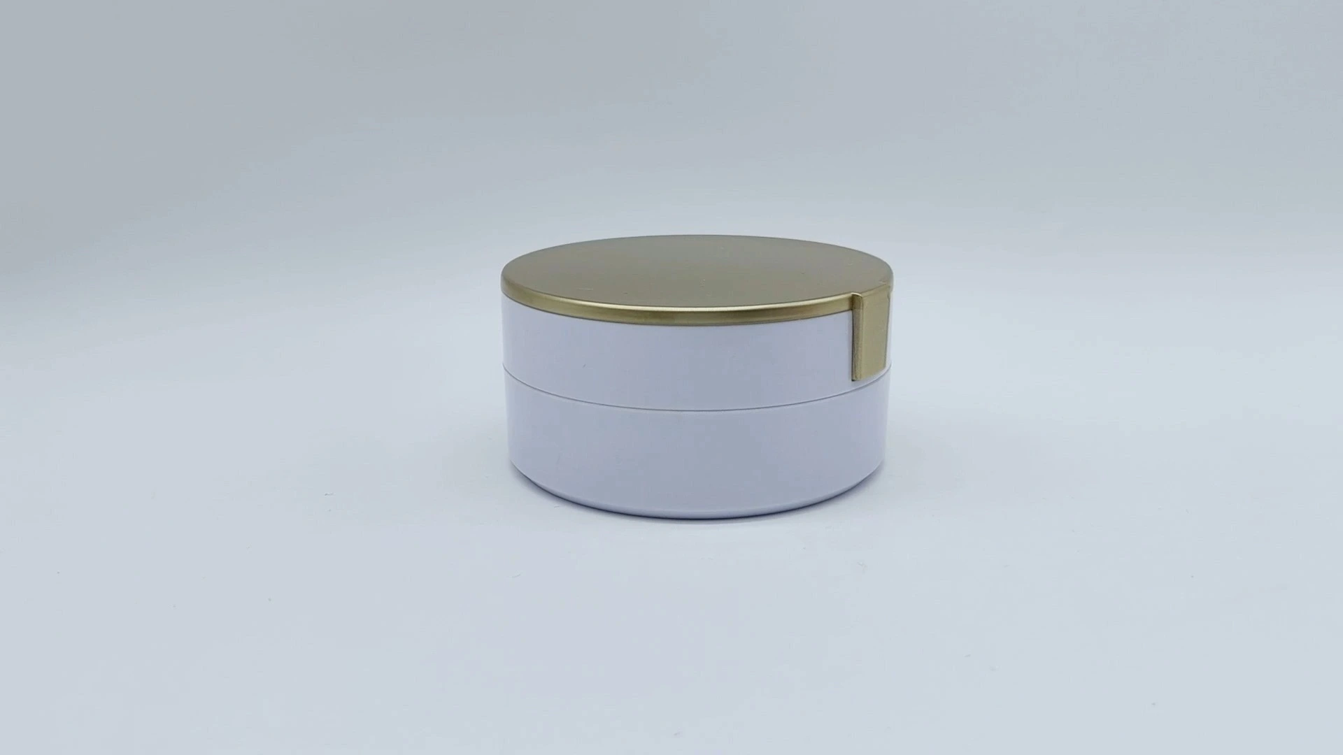 High-end Customized Round White Jar with Brown Capping Thick Wall 100ml Plastic-PE Facial Hand Skin Care Cream Container Cosmetic Packaging Jars 1