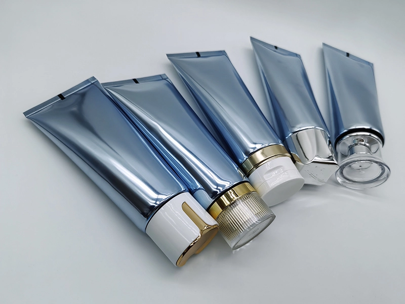 Tubo cosmético de plástico para lavado facial personalizado y glamuroso 1