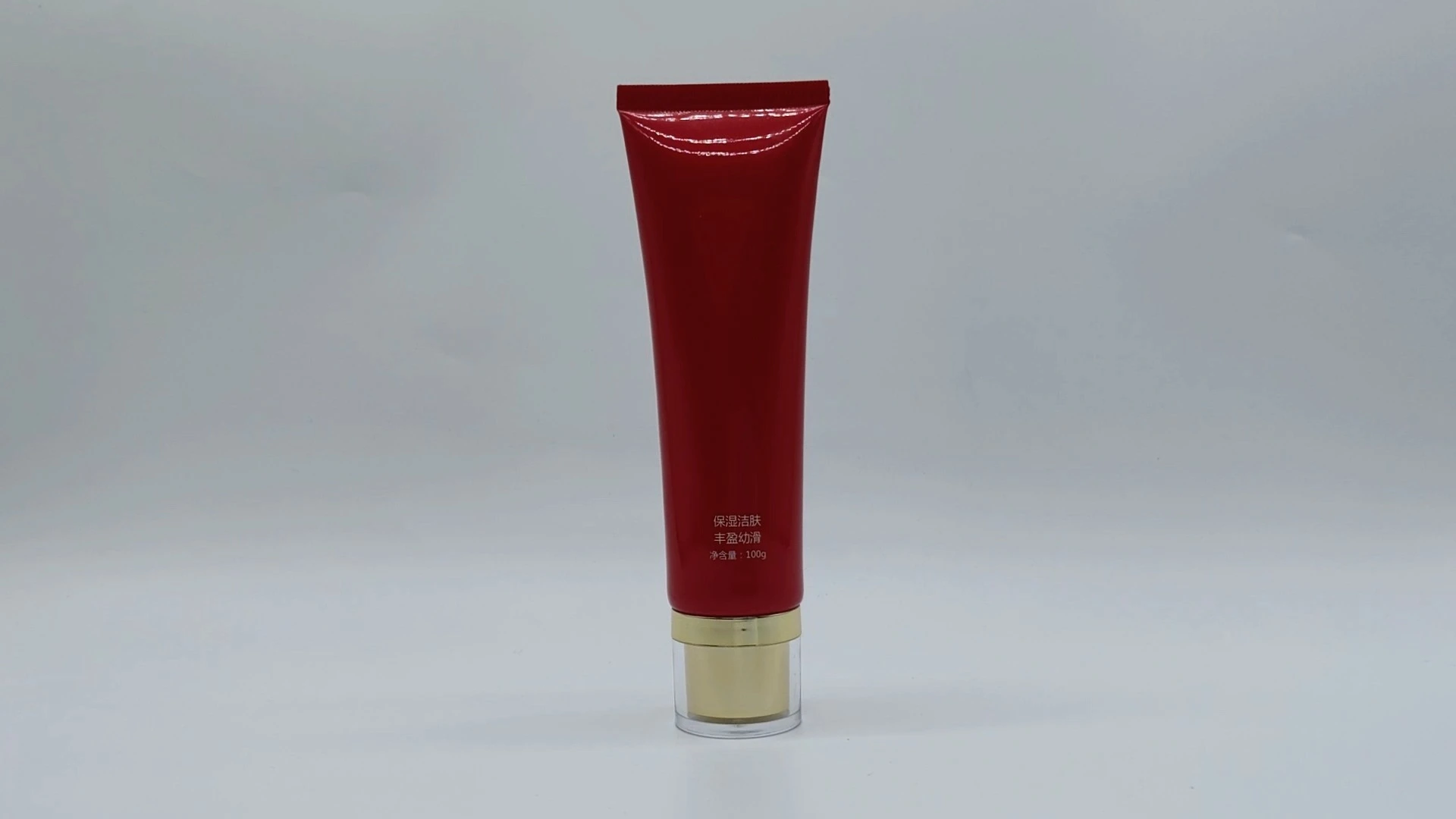 Tubo de PE personalizado con tapa abatible para limpiador facial, 120 g de crema corporal y 100 g de crema limpiadora. 1