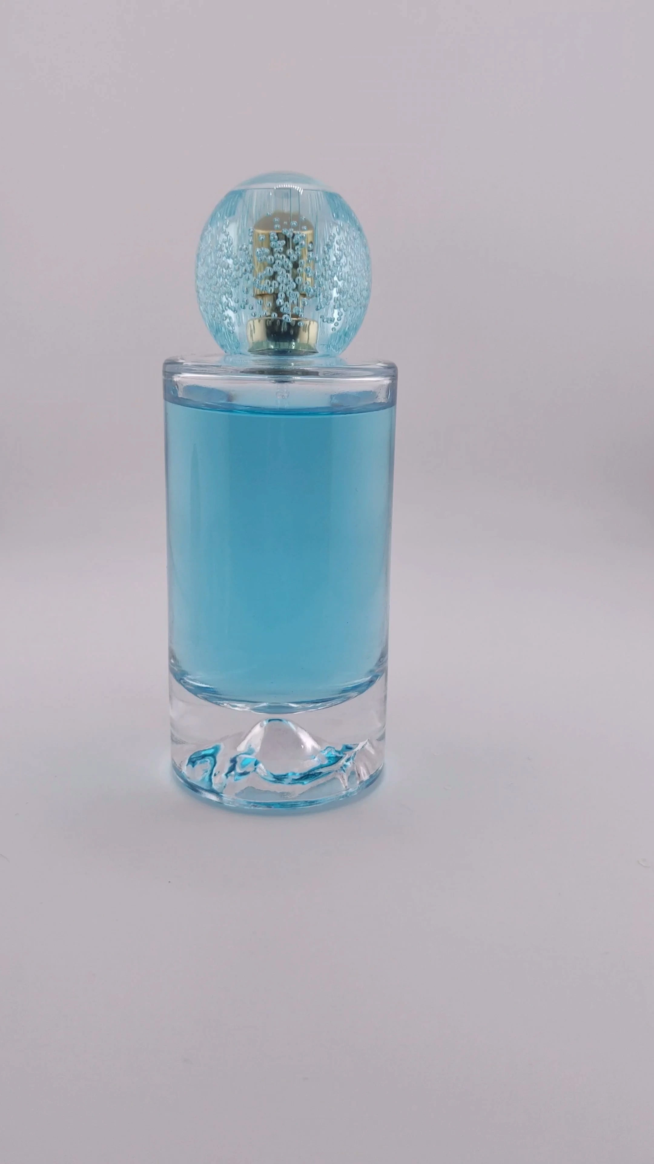 Glamorous Blue color perfume bottle Wholesale 30 ml 50ml 100ml Empty Luxury Spray Crystal Glass High Quality Perfume Bottle 30ml with Box Packaging 1