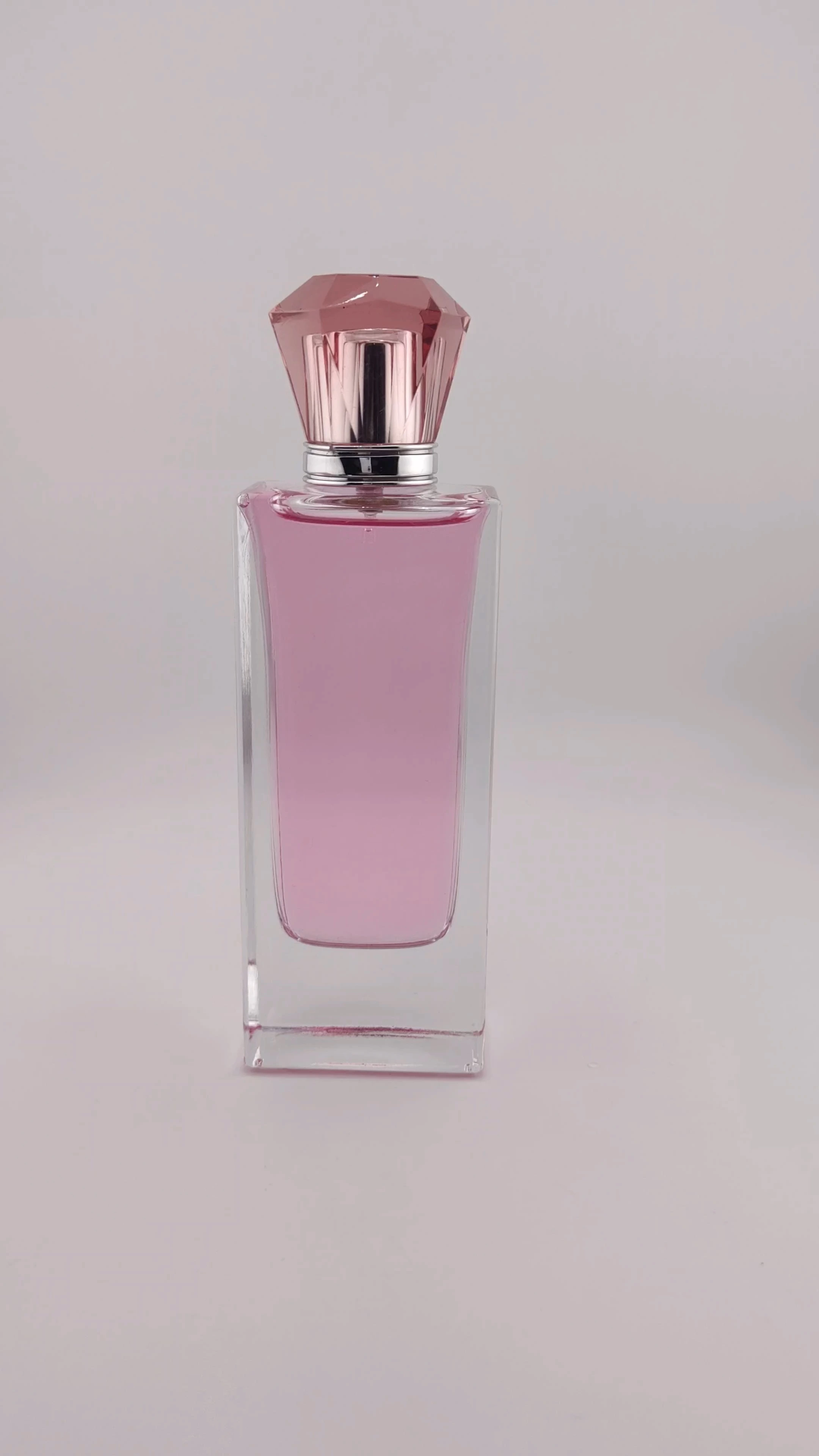 High-End Exquisite new Design Perfume Bottle 30ml 50ml 100ml Glass Perfume Bottle Competitive Price Luxury Perfume Bottle pink color perfume bottle 1