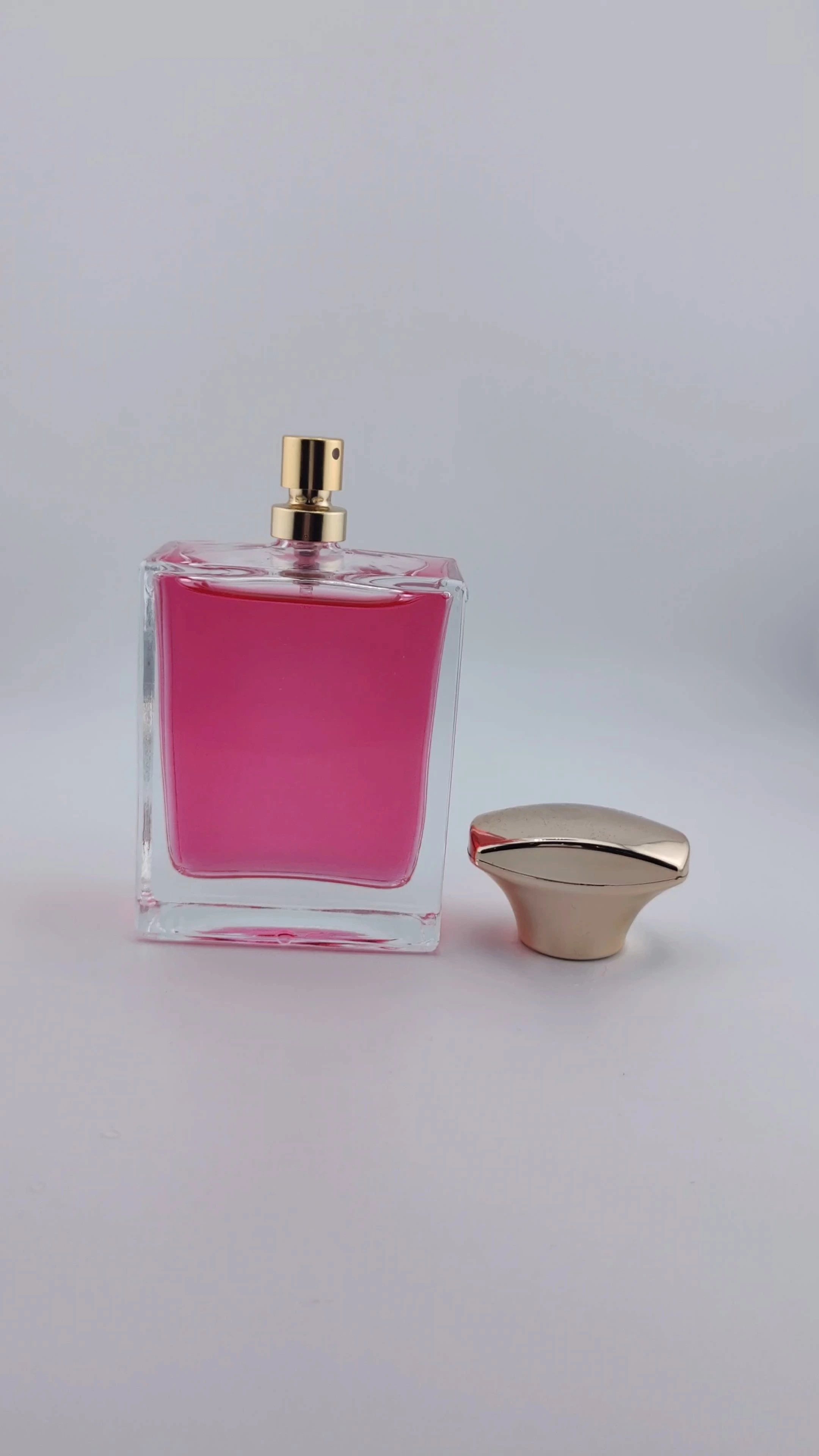 Wholesale price perfume High Quality 100 ml Perfume Bottle Manufacturer Perfume Bottle Pink Empty Spray Perfume Bottles with Box 1