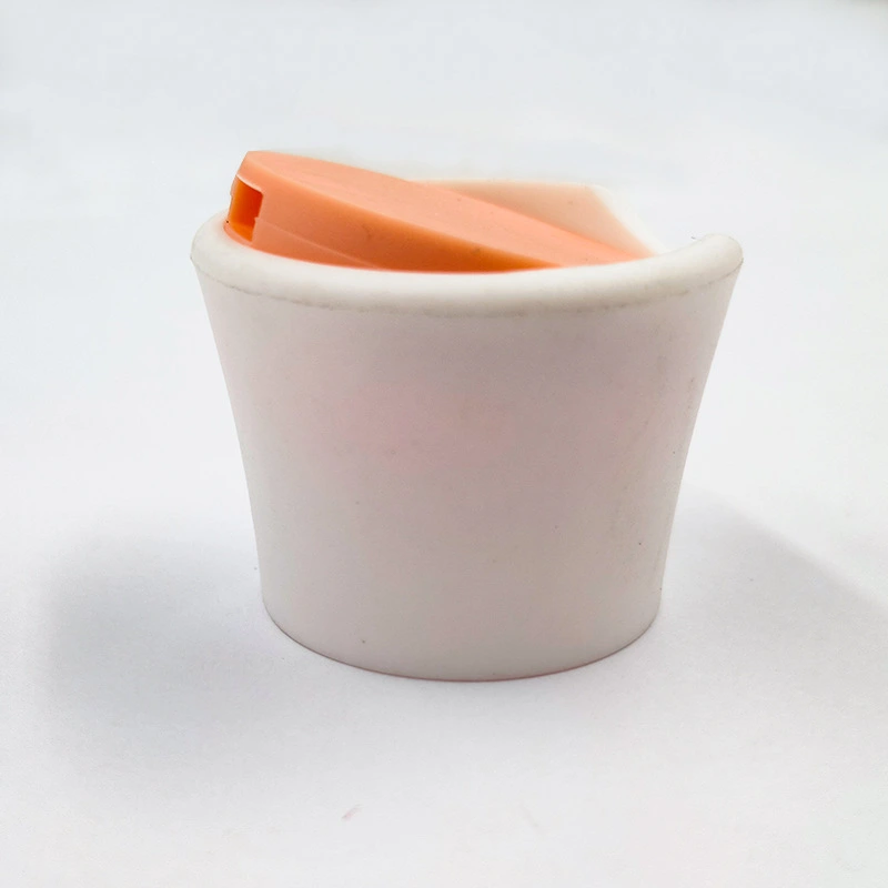 Press-Type Dispensing Cap - Two-Tone Disc Top Lid for Shampoo & Lotion 1