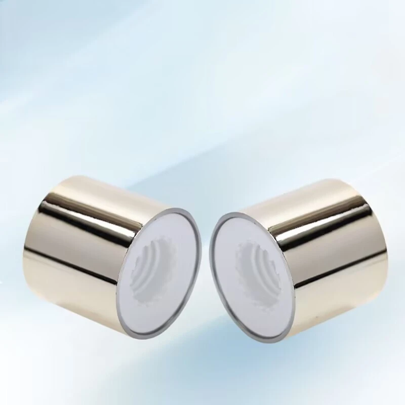 Wholesale 20mm Double-Wall Cosmetic Cap - Shiny Gold Hot Stamping Screw Lid for Glass Bottles 1
