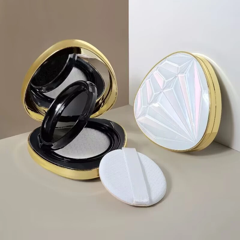 Luxury Triangle Magnetic Cushion Compact Case | 12g Empty Refillable Foundation Box for BB CC Cream & Concealer Packaging 1