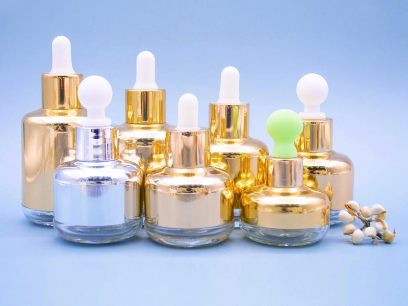 Ouye Packaging Customizable Anodized Bottles with Dropper for Serum Oil and Essence 1