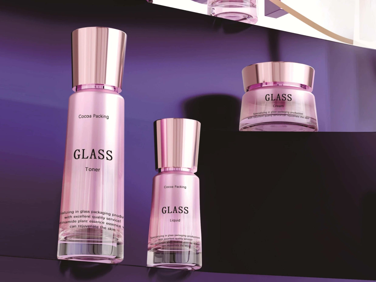 Nuevo set de lujo de alta gama para el cuidado de la piel. Envase en frascos de vidrio: tónicos y lociones de 120 ml y 100 ml, cremas y sérums de 50 ml y 30 ml. Serie completa para el cuidado diario de la piel. 1