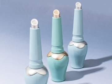 Glamorous Packaging Custom Blue and Gold Empty 10ml Glass Bottle Nail Polishes Bottle with Brush for Wholesale 1