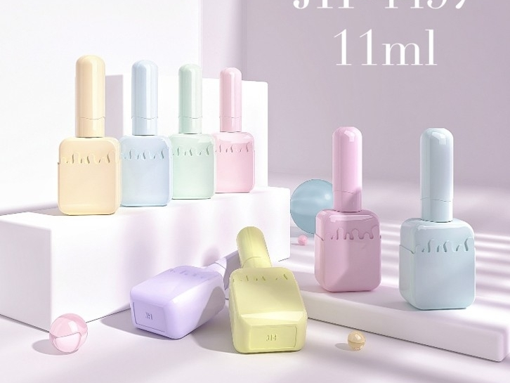 Customized Colorful 11ml Empty Glass Fashion Nail Polishes Bottle with Brush 1