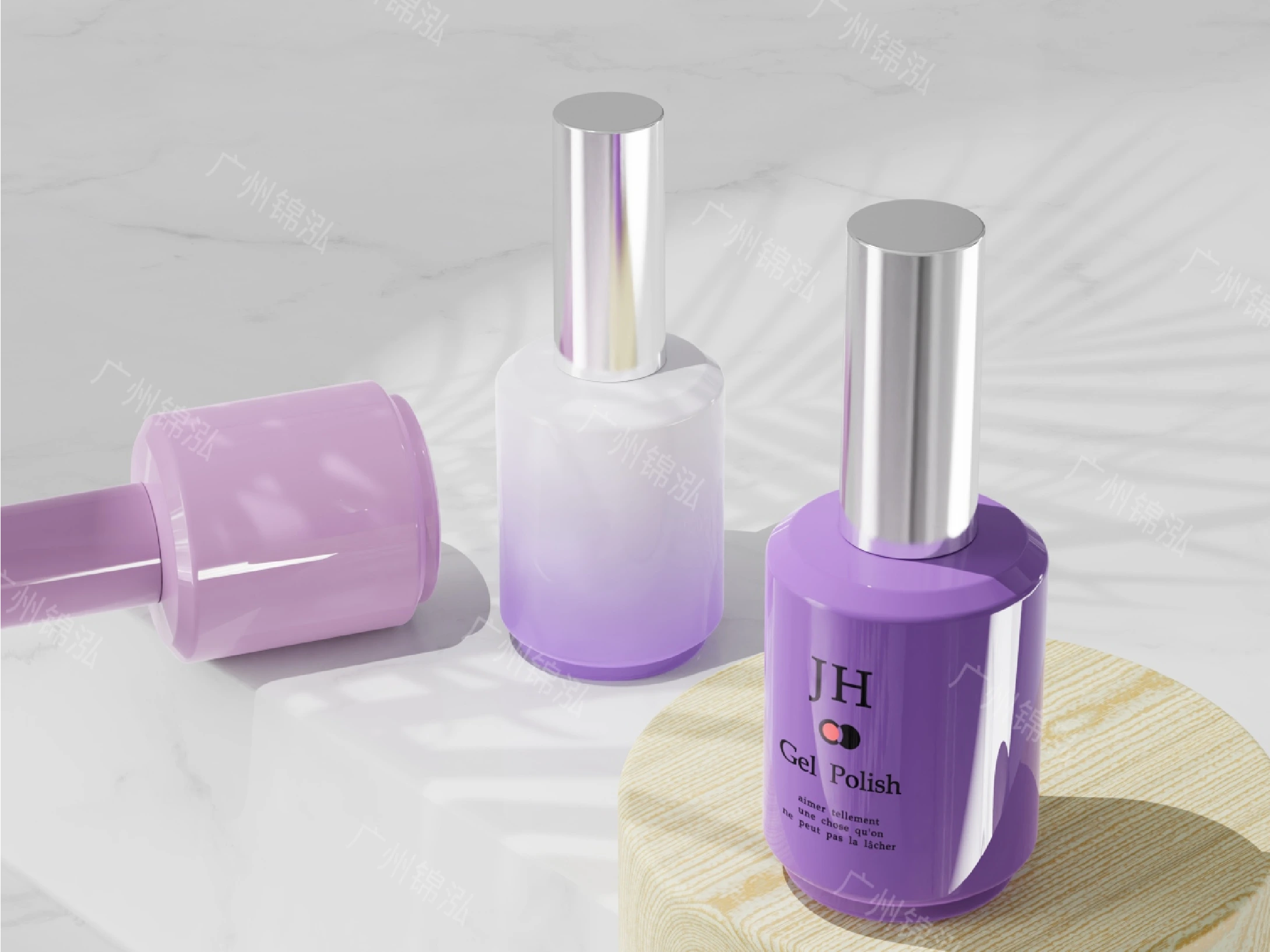 Glamorous Packaging Customized Colors 35ml Empty Glass Fashion Nail Polishes Bottle with Brush 1