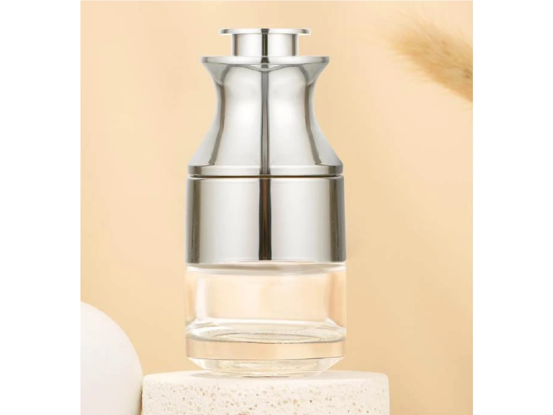 Empty 30ml Glass Cosmetic Packaging Custom Stylish Cap Essential Oil Serum Bottle for Skincare 1