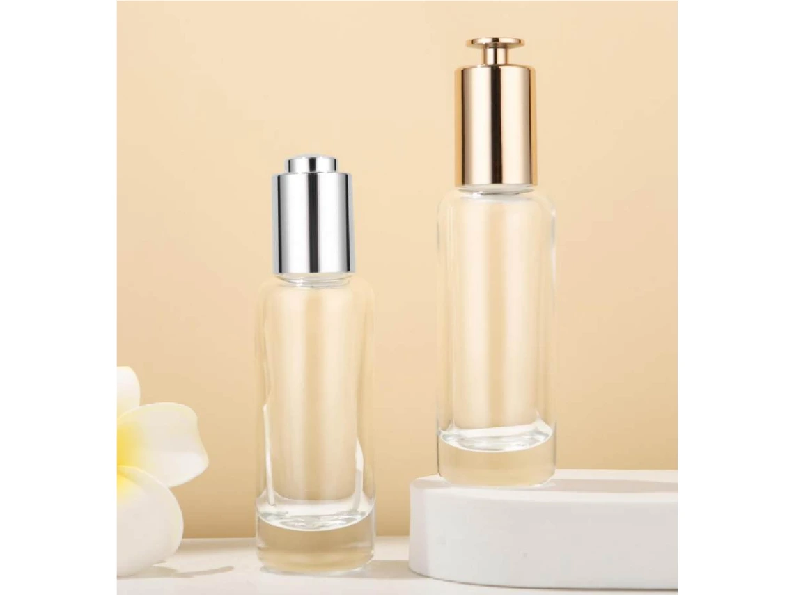 Empty 30ml Glass Cosmetic Packaging Custom Essential Oil Serum Bottle with Dropper for Skincare 1