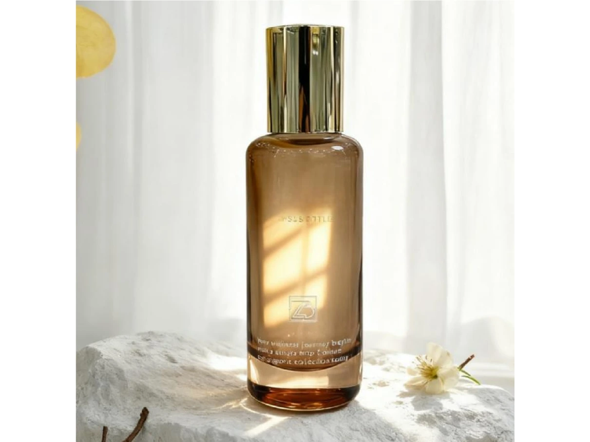 Empty 50ml Clear Glass Custom Amber Cosmetic Skincare Packaging Essential Oil Serum Bottles 1