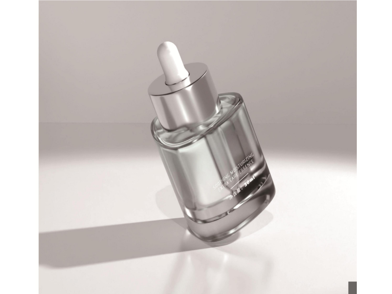 GlamorousPack Frasco de vidrio transparente con forma triangular de 30 ml, personalizable en color, para cosméticos y cuidado de la piel, con envase para aceites esenciales y sérum, con gotero. 1
