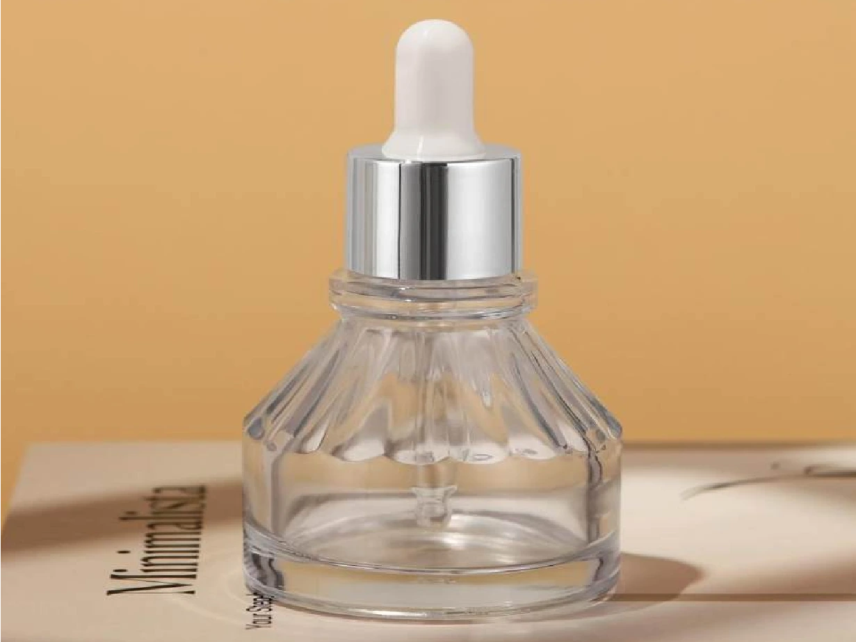 GlamorousPack 30ml Customized Shaped Clear Glass Bottle Cosmetic Skincare Packaging Essential Oil Serum Bottles 1