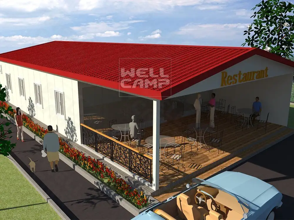 Fast Build Luxury Prefabricated House For Restaurant, Wellcamp S-2 1