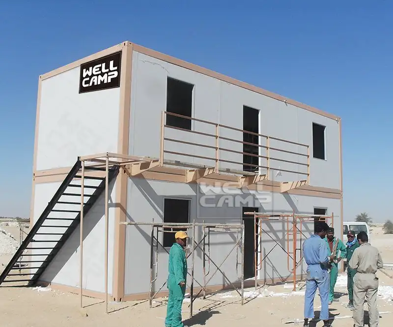 Mobile portable two floor prefab container house in Qatar project, Wellcamp C-16 1