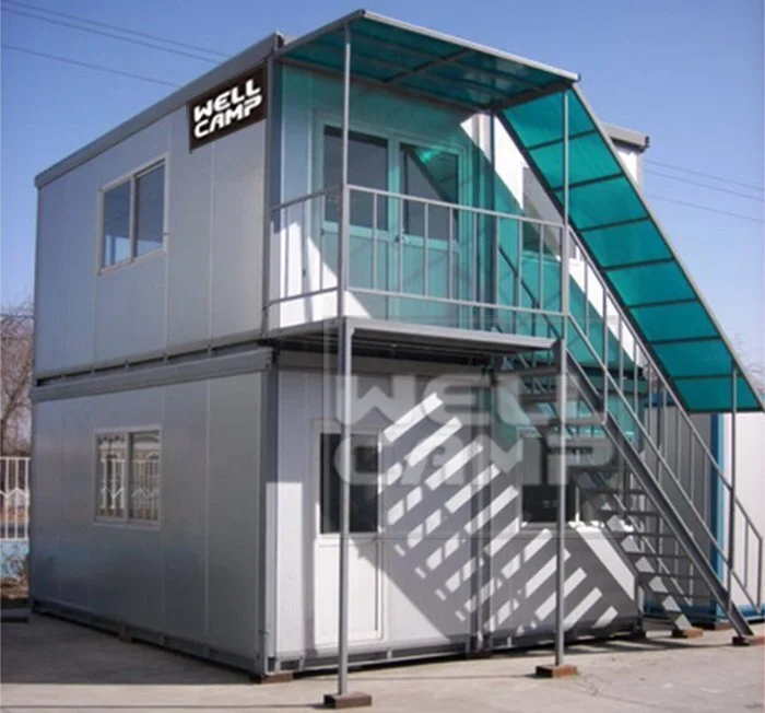 Двухэтажный контейнерный дом с плоской упаковкой для офиса, Wellcamp C-7 1