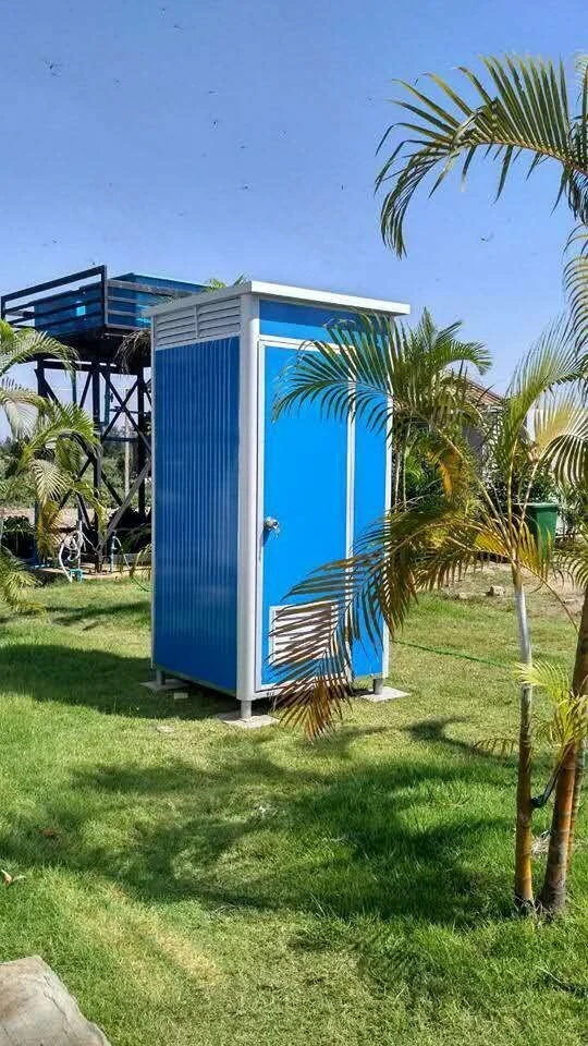 Toilet Bergerak Prefab yang Mudah Dipindahkan untuk Pekerjaan di Luar Ruangan, Wellcamp T-1 1