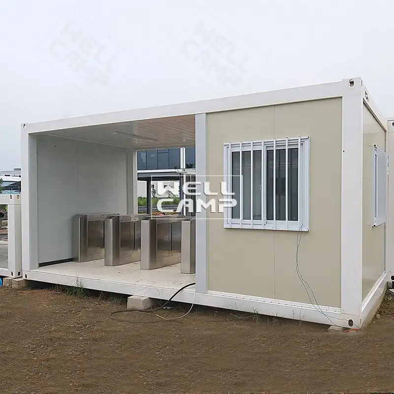 Rumah Kontainer Paket Datar Panel Wol Kaca, Wellcamp FL-19 1