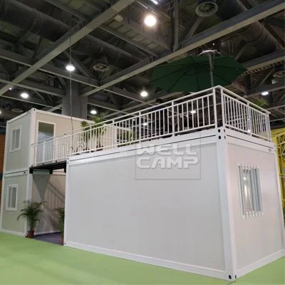 WELLCAMP, WELLCAMP prefab house, WELLCAMP container house small container homes with walkway for office1 3