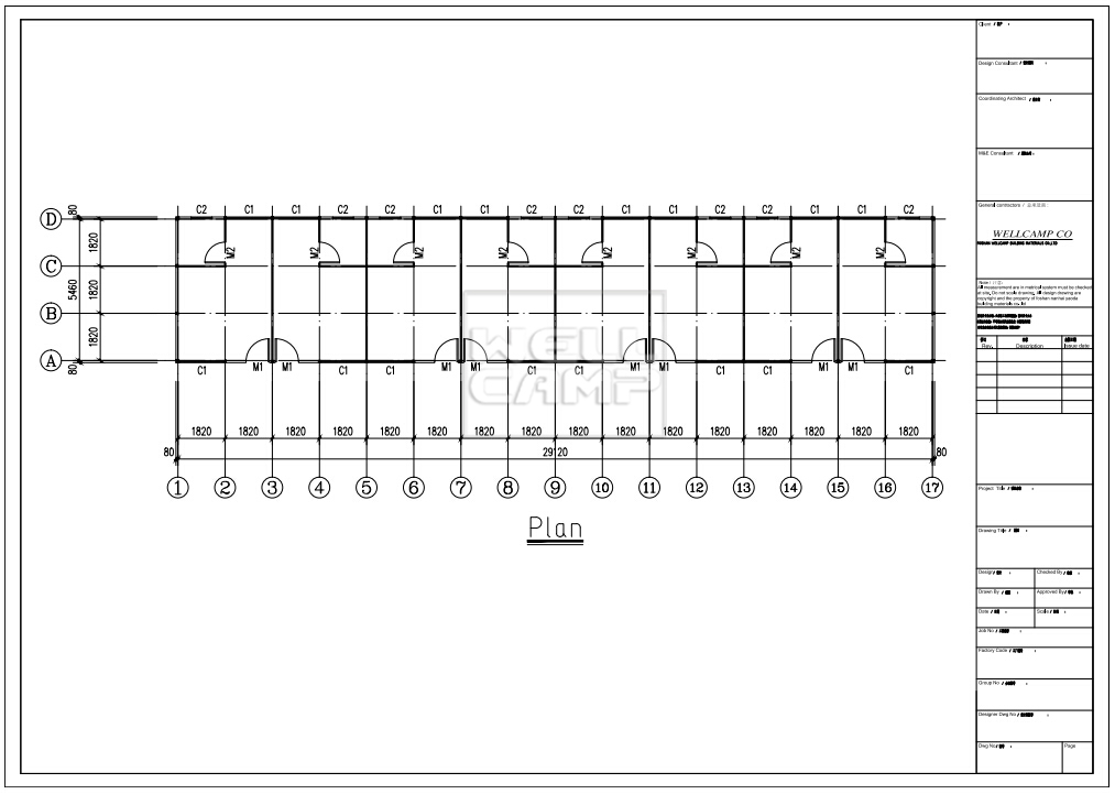 Efficiency Prefab Guest House on Seaside for Labour Camp WELLCAMP