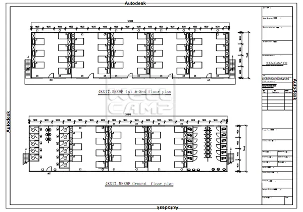 Three Floor Prefabricated Modular Houses In Qatar Project, Wellcamp K-17 2