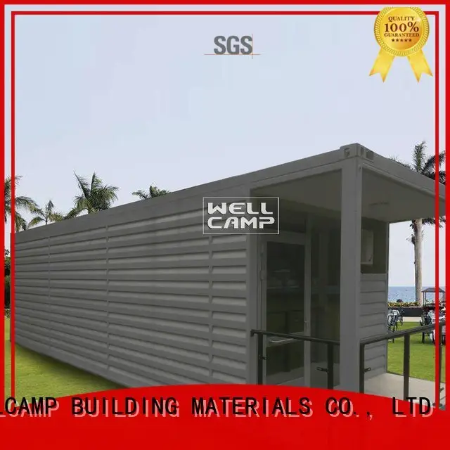 WELLCAMP, WELLCAMP prefab house, WELLCAMP container house Brand Fire proof door PVC tile FC board shipping container house for v 1