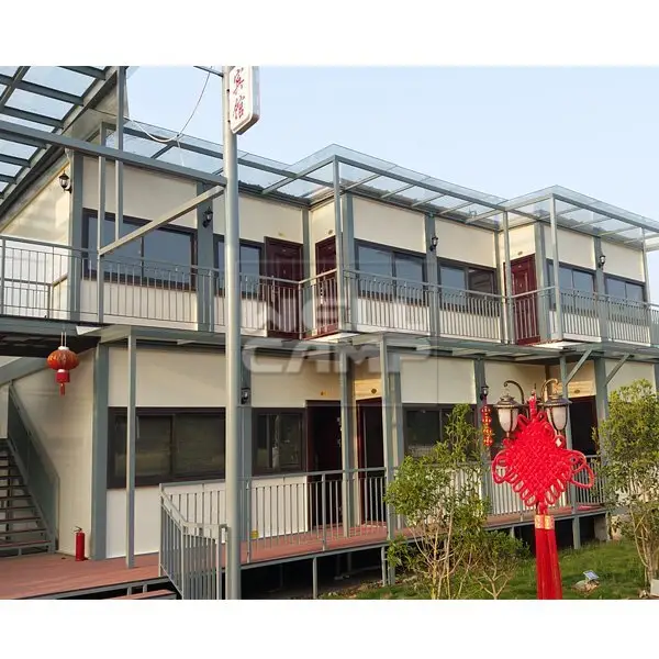 WELLCAMP, WELLCAMP prefab house, WELLCAMP container house Two Floor Prefab Container Hotel Villa in Garden, Wellcamp D-18 Container Villa image97
