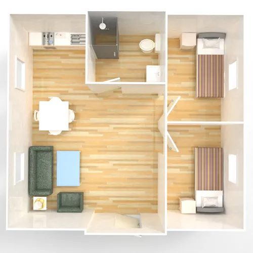 standard diy container home with two bedroom for wedding room 7