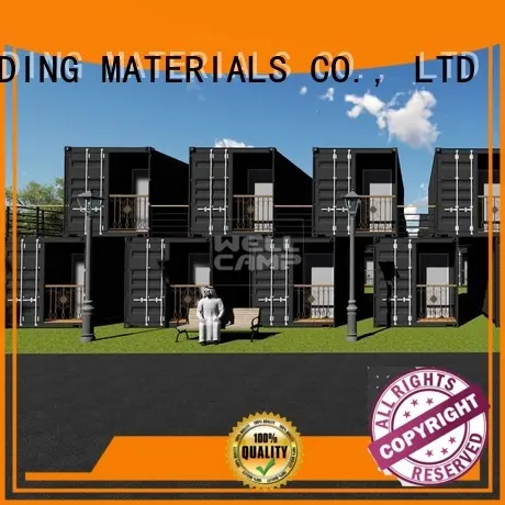 shipping container house for villa resort Fire proof door Aluminum sliding FC board modern shipping container house manufacture 1