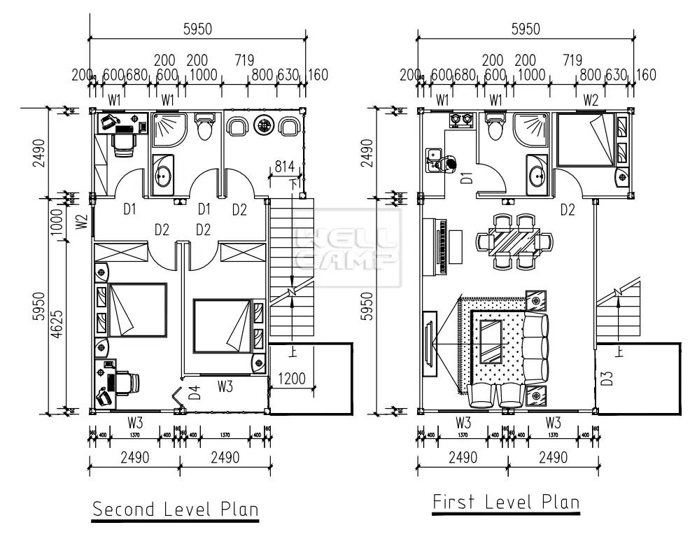 two floor homes made from shipping containers wholesale for hotel 6