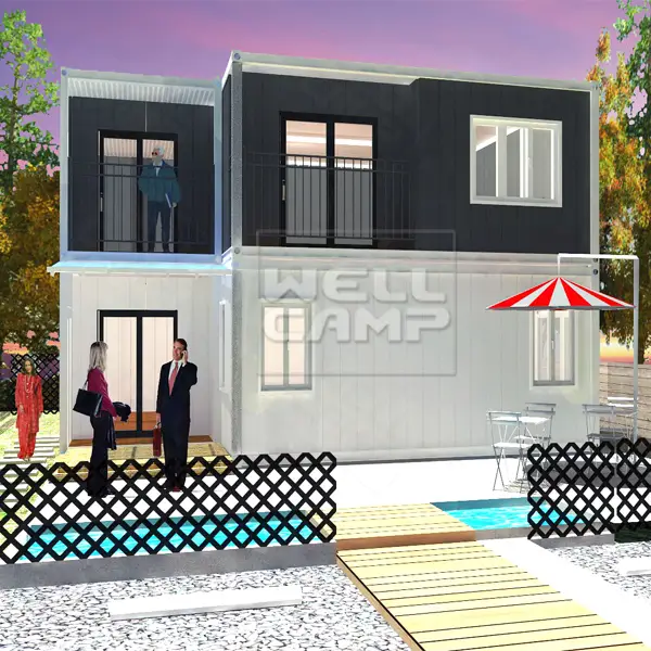 Modelos de casas prefabricadas modernas de 2 pisos, Wellcamp-CV08 1