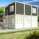 folding homes made from shipping containers in garden 2